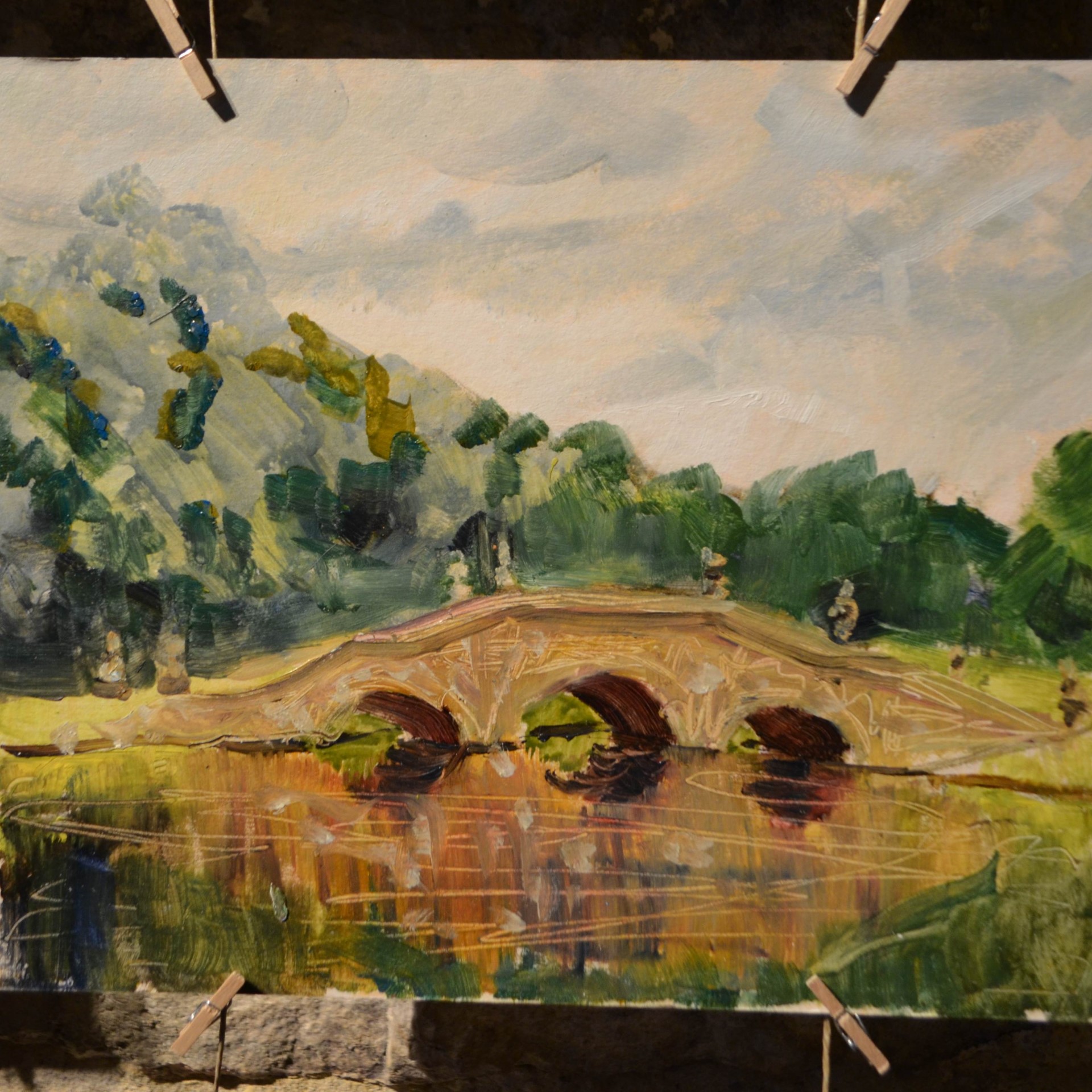 Debs-Last-Daily-Painting-Stowe-House-Oxford-Bridge