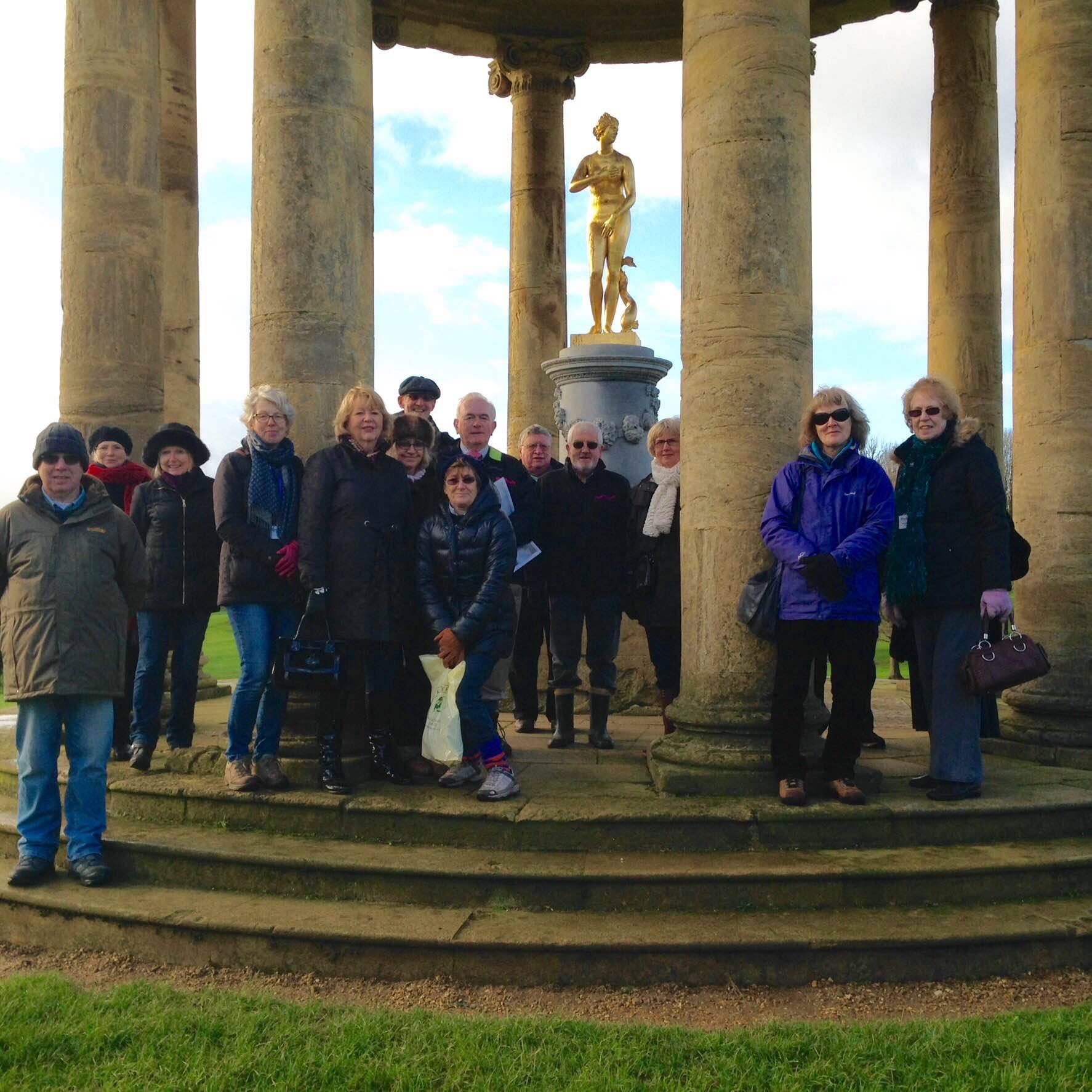 A-group-of-Stowe-House-volunteers-stood-at-the-Rotunda-on-their-New-Year-s-walk-looking-into-camera